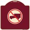 Signmission Designer Series Sign No Truck, Burgundy Heavy-Gauge Aluminum Sign, 18" x 18", BU-1818-23558 A-DES-BU-1818-23558 - alternate 1